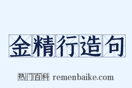 金精行造句是什么意思的图片